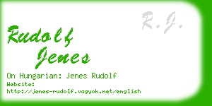 rudolf jenes business card